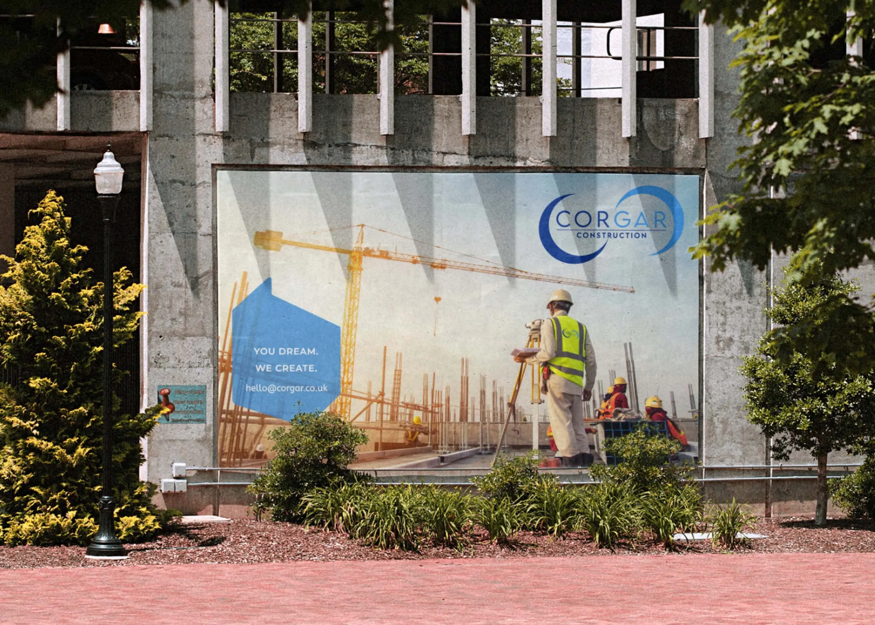 CORGAR outdoor billboard mockup